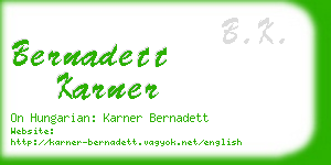 bernadett karner business card